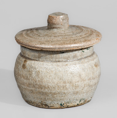 Stoneware "HONEY" Pot w/ Lid, attrib. Arie Meaders, Cleveland, GA, 1960s