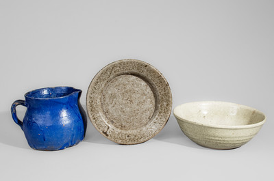 Three Glazed Stoneware Articles, attrib. Meaders Pottery, Cleveland, Georgia