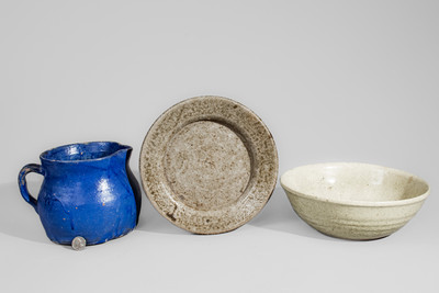 Three Glazed Stoneware Articles, attrib. Meaders Pottery, Cleveland, Georgia