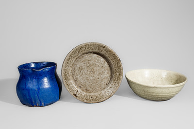 Three Glazed Stoneware Articles, attrib. Meaders Pottery, Cleveland, Georgia