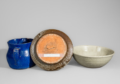 Three Glazed Stoneware Articles, attrib. Meaders Pottery, Cleveland, Georgia
