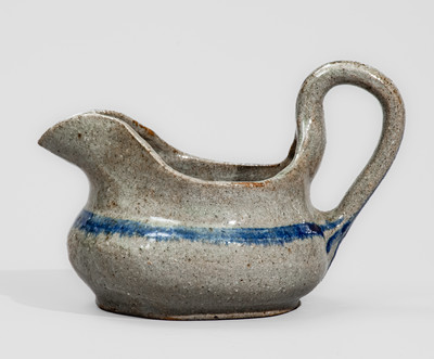 Alkaline-Glazed Stoneware Gravy Boat attrib. Arie or Cheever Meaders