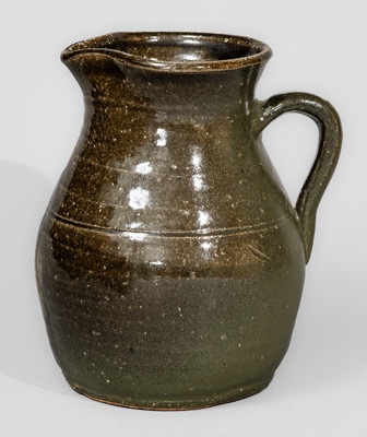 Rare "Cheever Meaders 1964" Alkaline-Glazed Stoneware Pitcher