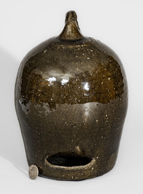 Rare "Lanier Meaders" Alkaline-Glazed Chicken Waterer, c1970s-80s