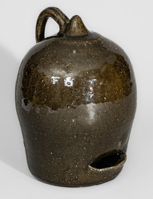 Rare "Lanier Meaders" Alkaline-Glazed Chicken Waterer, c1970s-80s