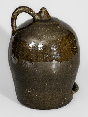 Rare "Lanier Meaders" Alkaline-Glazed Chicken Waterer, c1970s-80s