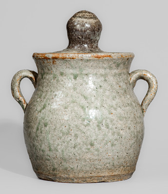 Scarce "CM" (Cheever Meaders, Cleveland, GA) Stoneware Jar w/ Lid, c1960s