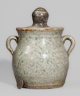 Scarce "CM" (Cheever Meaders, Cleveland, GA) Stoneware Jar w/ Lid, c1960s