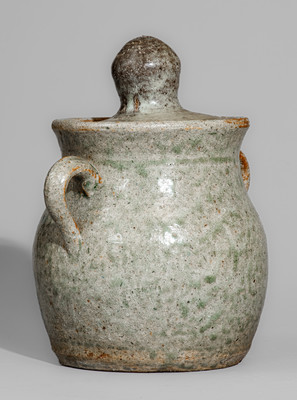 Scarce "CM" (Cheever Meaders, Cleveland, GA) Stoneware Jar w/ Lid, c1960s
