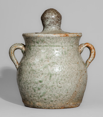 Scarce "CM" (Cheever Meaders, Cleveland, GA) Stoneware Jar w/ Lid, c1960s