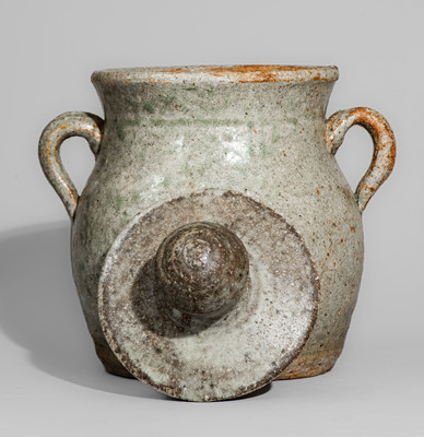 Scarce "CM" (Cheever Meaders, Cleveland, GA) Stoneware Jar w/ Lid, c1960s