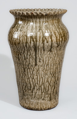 Fine Stoneware Flower Vase attrib. Cheever Meaders, Cleveland, GA, early 1960s