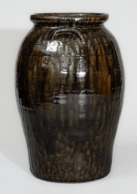 "Lanier Meaders / 3-14-75," Five-Gallon Alkaline-Glazed Stoneware Jar