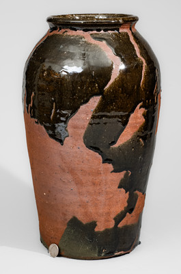 Large-Sized Alkaline-Glazed Stoneware Vase, probably Cheever Meaders, Cleveland, GA