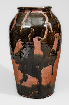 Large-Sized Alkaline-Glazed Stoneware Vase, probably Cheever Meaders, Cleveland, GA