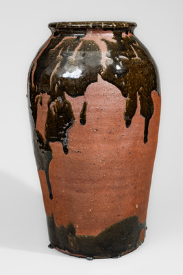 Large-Sized Alkaline-Glazed Stoneware Vase, probably Cheever Meaders, Cleveland, GA