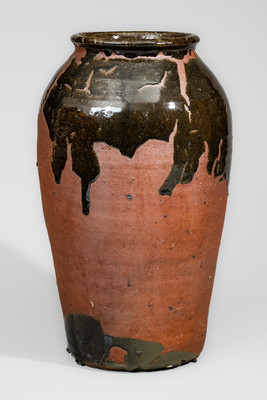Large-Sized Alkaline-Glazed Stoneware Vase, probably Cheever Meaders, Cleveland, GA