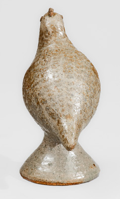 Scarce Alkaline-Glazed Stoneware Figure of a Quail, attrib. Arie Meaders, Cleveland, GA