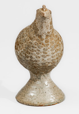 Scarce Alkaline-Glazed Stoneware Figure of a Quail, attrib. Arie Meaders, Cleveland, GA