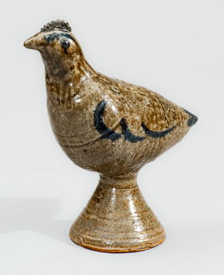 Scarce "AM" (Arie Meaders, Cleveland, GA) Stoneware Figure of a Quail