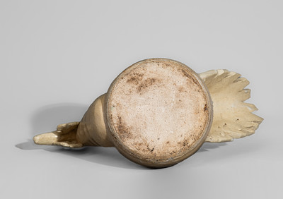 Glazed Stoneware Rooster Bowl, probably Arie Meaders, Cleveland, GA, c1956-69