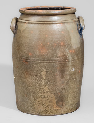 Six-Gallon Western PA Stoneware Jar w/ Elaborate Freehand Cobalt Decoration