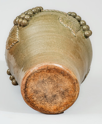 Exceptional Alkaline-Glazed Stoneware Grapes Vase attrib. Lanier Meaders, c1975