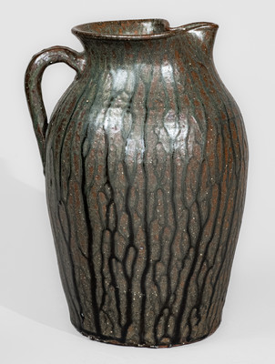 Large-Sized "Lanier Meaders," Cleveland, Georgia Stoneware Pitcher
