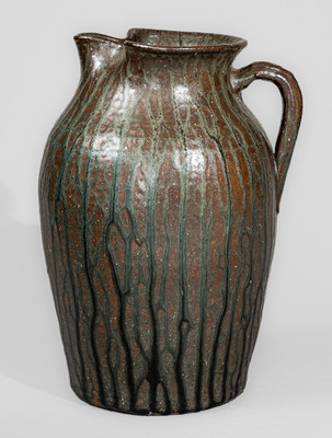 Large-Sized "Lanier Meaders," Cleveland, Georgia Stoneware Pitcher