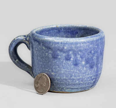 Blue-Glazed "CM" (Cheever Meaders) Stoneware Mug, circa 1960s