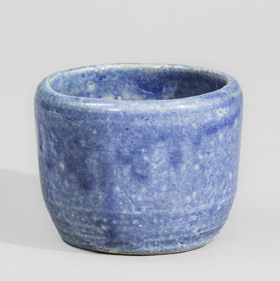 Blue-Glazed "CM" (Cheever Meaders) Stoneware Mug, circa 1960s