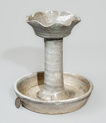 Rare Alkaline-Glazed Sweet Meat Dish, Cheever, Arie, or Lanier Meaders, 1960s