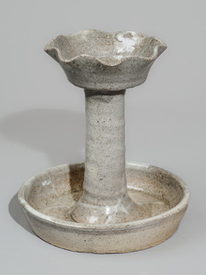 Rare Alkaline-Glazed Sweet Meat Dish, Cheever, Arie, or Lanier Meaders, 1960s