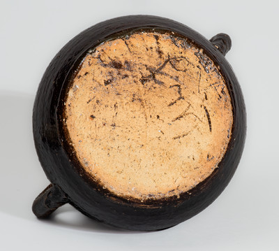 Alkaline-Glazed "Lm" (Lanier Meaders, circa 1960s) Alkaline-Glazed Stoneware Bean Pot