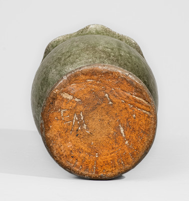 Early-Period "EM" (Edwin Meaders, Cleveland, GA) Stoneware Vase w/ Lid, c1960s-70s