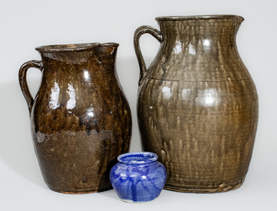 Three Glazed Stoneware Articles, attributed to the Meaders Pottery