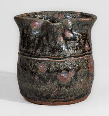 Scarce "Lanier Meaders / 10-10-95 / CLEVELAND, GA" Small-Sized Stoneware Pitcher