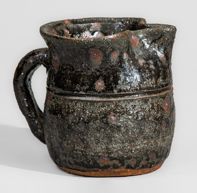 Scarce "Lanier Meaders / 10-10-95 / CLEVELAND, GA" Small-Sized Stoneware Pitcher