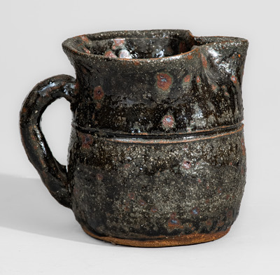 Scarce "Lanier Meaders / 10-10-95 / CLEVELAND, GA" Small-Sized Stoneware Pitcher