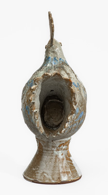 Rare AM (Arie Meaders) Stoneware Rooster w/ Blue Slip Decoration, circa 1956-69
