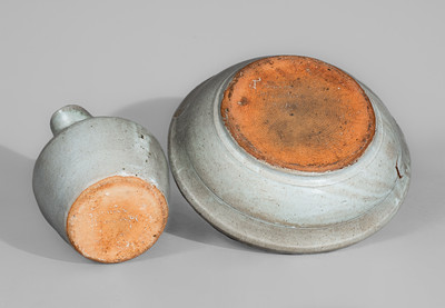 Rare "Lanier Meaders / 4-7-69" Early-Period Stoneware Pitcher and Bowl Set