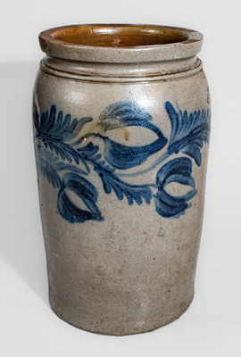 Very Rare BELL (Peter / Samuel / Solomon Bell, Winchester, VA) Stoneware Jar w/ Elaborate Cobalt Decoration