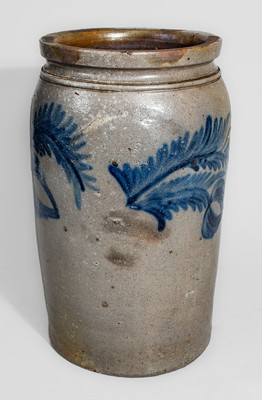 Very Rare BELL (Peter / Samuel / Solomon Bell, Winchester, VA) Stoneware Jar w/ Elaborate Cobalt Decoration