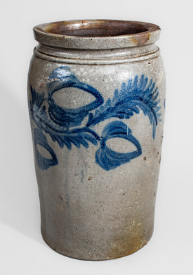 Very Rare BELL (Peter / Samuel / Solomon Bell, Winchester, VA) Stoneware Jar w/ Elaborate Cobalt Decoration