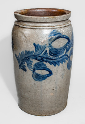 Very Rare BELL (Peter / Samuel / Solomon Bell, Winchester, VA) Stoneware Jar w/ Elaborate Cobalt Decoration