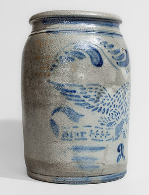 "Star Pottery" (Hamilton & Jones, Greensboro, Pennsylvania) Stoneware Eagle Jar