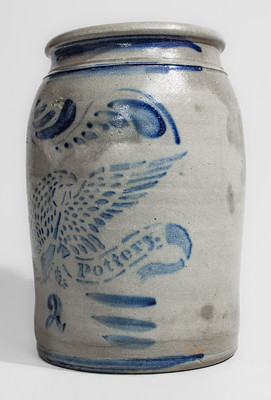 "Star Pottery" (Hamilton & Jones, Greensboro, Pennsylvania) Stoneware Eagle Jar