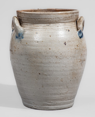 Rare and Fine LIBERTY FOREVER Stoneware Jar, Thomas Warne / Joshua Letts, South Amboy, NJ