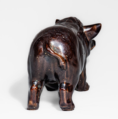 Attrib. Monmouth Pottery, Illinois Albany-Slip-Glazed Stoneware Pig Figure