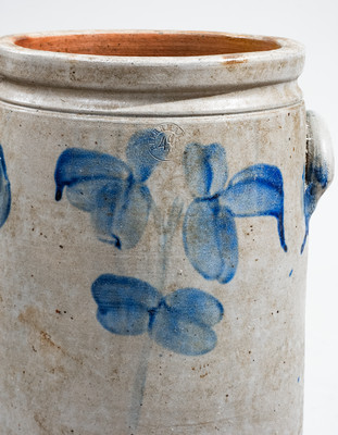 Very Rare Four-Gallon P. HERRMANN (Baltimore) Stoneware Jar w/ Newtown / Pocomoke City, MD Advertising